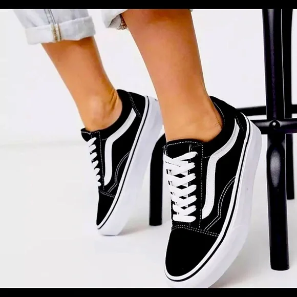 Vans Shoes Vans Old Skool Platform Black Sneakers Nwot Poshmark